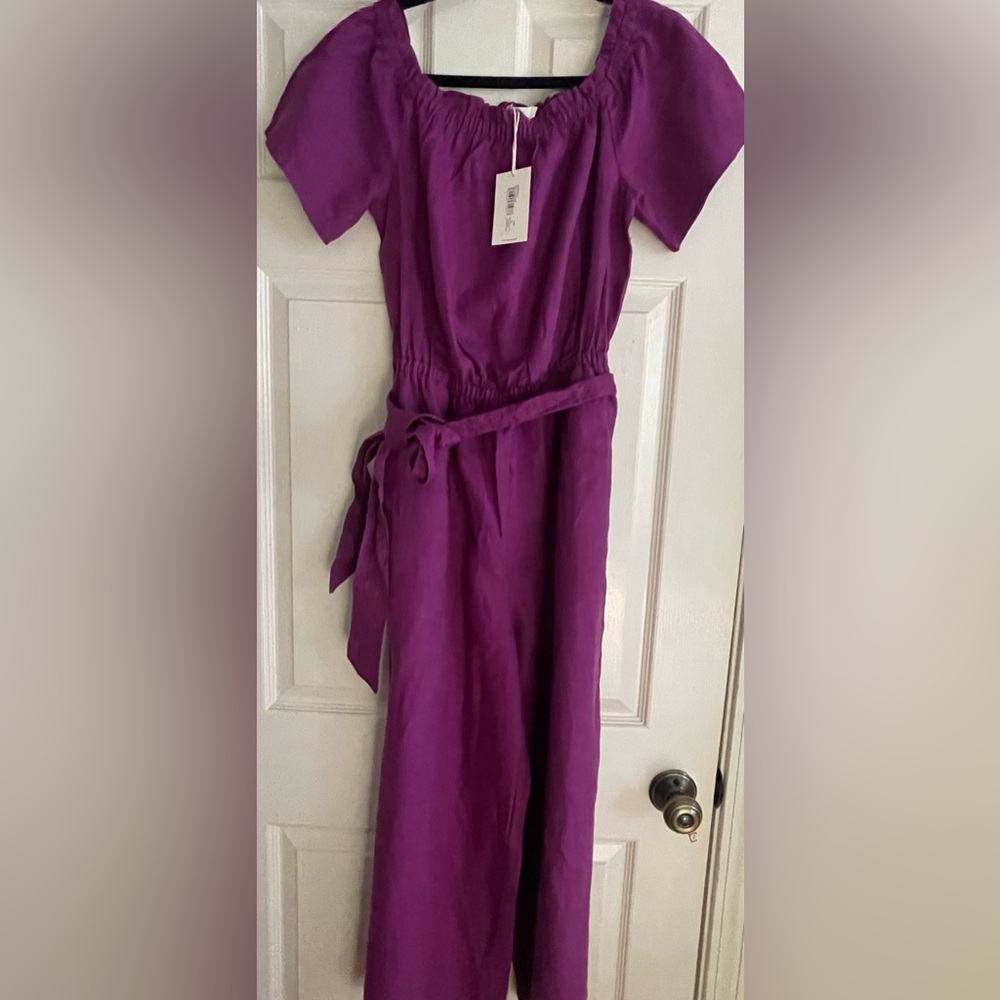 Trina Turk Out Of Office Key2 Linen Jumpsuit Size M